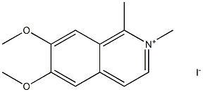 6,7-diMethoxy-1,2-diMethylisoquinoliniuM iodide Struktur