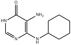 5-AMino-6-(cyclohexylaMino)pyriMidin-4(3H)-one Struktur