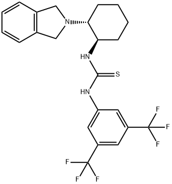 N-[3,5-bis(trifluoroMethyl)phenyl]-N'-[(1R,2R)-2-(1,3-dihydro-2H-isoindol-2-yl)cyclohexyl]-Thiourea Struktur