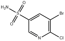 5-BroMo-6-chloropyridine-3-sulfonaMide Struktur