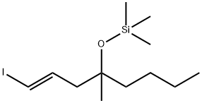 (E)-triMethyl((1-iodo-4-Methyloct-1-en-4-yl)oxy)silane Struktur