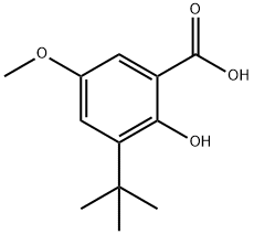 3-tert-butyl-2-hydroxy-5-methoxybenzoic acid Struktur