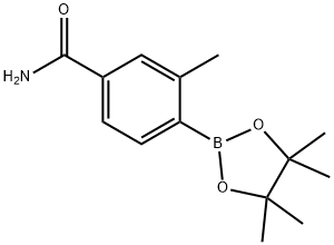 3-Methyl-4-(4,4,5,5-tetraMethyl-1,3,2-dioxaborolan-2-yl)benzaMide Struktur