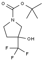 tert-butyl 3-hydroxy-3-(trifluoroMethyl)pyrrolidine-1-carboxylate Struktur