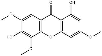 1,6-Dihydroxy-3,5,7-trimethoxyxanthone Struktur