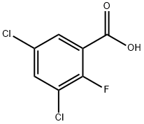 3,5-dichloro-2-fluorobenzoic acid Struktur