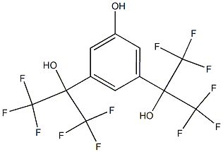 2,2'-(5-Hydroxy-1,3-phenylene)bis(1,1,1,3,3,3-hexafluoropropan-2-ol) Struktur