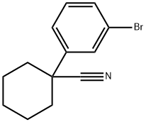 1-(3-broMophenyl)cyclohexanecarbonitrile Struktur