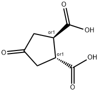 (1R,2R)-4-oxocyclopentane-1,2-dicarboxylic acid Structure