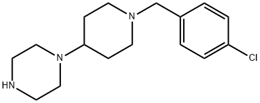 1-[1-[(4-Chlorophenyl)Methyl]-4-piperidinyl] piperazine Struktur