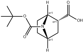 7-Boc-7-azabicyclo[2.2.1]heptane-2-carboxylic acid Struktur