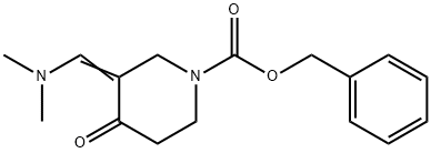 3-DiMethylaMinoMethylene-4-oxo-piperidine-1-carboxylic acid benzyl ester Struktur