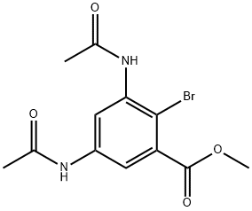 3,5-bis-acetylaMino-2-broMo-benzoic acid Methyl ester Struktur