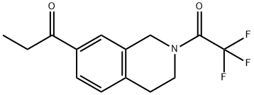 1-[2-(trifluoroacetyl)-1,2,3,4-tetrahydro-isoquinolin-7-yl]-propan-1-one Struktur