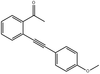 1-(2-((4-Methoxyphenyl)ethynyl)phenyl)ethanone Struktur