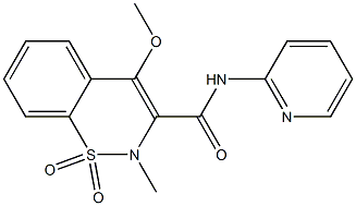 4-Methoxy-2-methyl-N-2-pyridinyl-2H-1,2-benzothiazine-3-carboxamide 1,1-dioxide Struktur