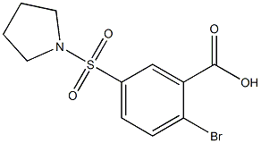 2-broMo-5-(pyrrolidin-1-ylsulfonyl)benzoic acid Struktur