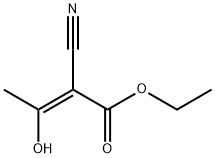 2-Butenoic acid, 2-cyano-3-hydroxy-, ethyl ester, (2Z)- Struktur