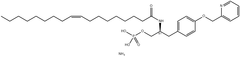 (S)-PHOSPHORIC ACID MONO-{2-OCTADEC-9-ENOYLAMINO-3-[4-(PYRIDIN-2-YLMETHOXY)-PHENYL]-PROPYL} ESTER (AMMONIUM SALT);VPC 32183 (S), 799268-75-0, 結(jié)構(gòu)式