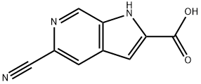 5-Cyano-6-azaindole-2-carboxylic acid Struktur