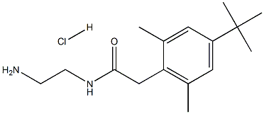 N-(2-Aminoethyl)-4-(1,1-dimethylethyl)-2,6-dimethylbenzeneacetamide monohydrochloride Struktur