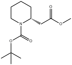 (R)-tert-Butyl 2-(2-Methoxy-2-oxoethyl)piperidine-1-carboxylate Struktur