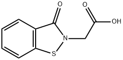 2-(3-oxobenzo[d]isothiazol-2(3H)-yl)acetic acid Struktur