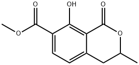 3,4-Dihydro-8-hydroxy-3-Methyl-1-oxo-1H-2-benzopyran-7-carboxylic Acid Methyl Ester Struktur