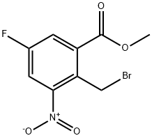 Benzoic acid,2-(broMoMethyl)-5-fluoro-3-nitro-, Methyl ester Struktur