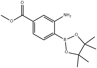 Benzoic acid, 3-aMino-4-(4,4,5,5-tetraMethyl-1,3,2-dioxaborolan-2-yl)-, Methyl ester Struktur