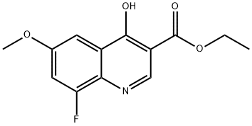 Ethyl 8-fluoro-4-hydroxy-6-Methoxyquinoline-3-carboxylate Structure