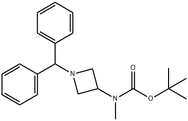 tert-butyl 1-benzhydrylazetidin-3-yl(Methyl)carbaMate Struktur