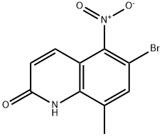 6-BroMo-8-Methyl-5-nitroquinolin-2-ol Struktur