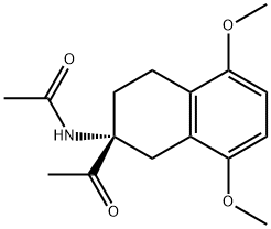 (R)-N-(2-Acetyl-1,2,3,4-tetrahydro-5,8-dimethoxy-2-naphthalenyl)acetamide Struktur