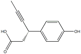 (3S)-3-(4-Hydroxyphenyl)-4-hexynoic acid Struktur