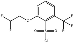 2-(2,2-二氟乙氧基)-6-三氟甲基苯磺酰氯 結構式