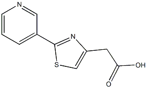 (2-pyridin-3-yl-1,3-thiazol-4-yl)acetic acid Struktur