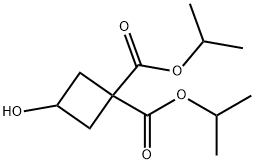 Diisopropyl 3-hydroxycyclobutane-1,1-dicarboxylate Struktur