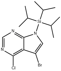 5-BroMo-4-chloro-7-(triisopropylsilyl)-7H-pyrrolo[2,3-d]pyriMidine Struktur