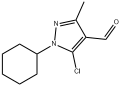 5-Chloro-1-cyclohexyl-3-Methyl-1H-pyrazole-4-carbaldehyde Struktur