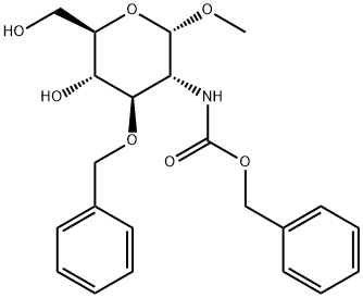 Methyl 3-O-benzyl-N-Cbz-alpha-D-glucosaminide Struktur