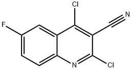 2,4-Dichloro-6-fluoro-3-quinolinecarbonitrile Struktur