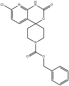 Benzyl 7'-chloro-2'-oxo-1',2'-dihydrospiro[piperidine-4,4'-pyrido[2,3-d][1,3]oxazine]-1-carboxylate Struktur