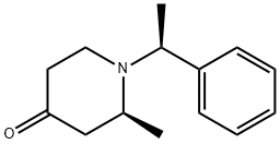 (S)-2-Methyl-1-((S)-1-phenylethyl) piperidin-4-one Struktur