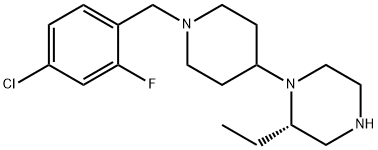 (2S)-1-[1-[(4-Chloro-2-fluorophenyl)Methyl]-4-piperidinyl]-2-ethylpiperazine Struktur