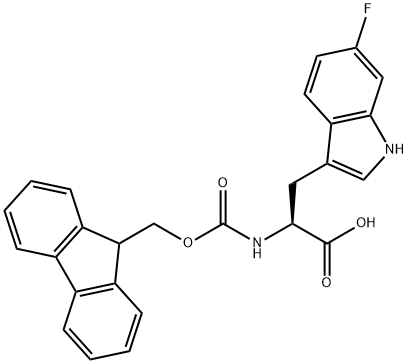 N-FMoc-6-fluoro-L-tryptophan Struktur