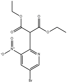 2-(5-BROMO-3-NITROPYRIDIN-2-YL)MALONIC ACID DIETHYL ESTER Struktur