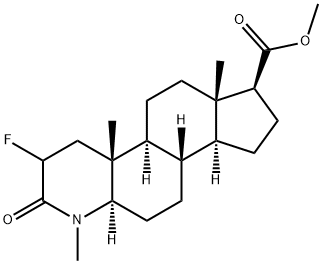 1H-Indeno[5,4-f]quinoline-7-carboxylic acid, 3-fluorohexadecahydro-1,4a,6a-triMethyl-2-oxo-, Methyl ester, (4aR,4bS,6aS,7S,9aS,9bS,11aR)- Struktur