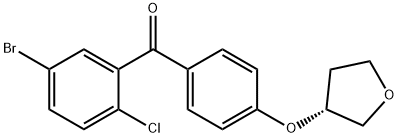 (R)-(5-broMo-2-chlorophenyl)(4-(tetrahydrofuran-3-yloxy)phenyl)Methanone Struktur