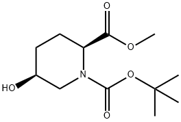 (2S,5S)-1-tert-butyl 2-Methyl 5-hydroxypiperidine-1,2-dicarboxylate Struktur